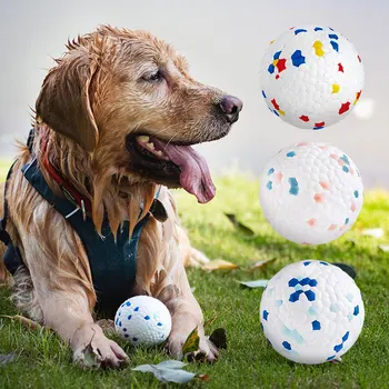 забавная игрушка-мяч для собак, интерактивная, устойчивая к укусам, резиновый мяч для домашних животных, жевательный, высокоэластичный для агрессивных игр с маленькими средними и крупными собаками.
