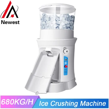 Электрическая машина для измельчения льда весом 680 кг / ч, дробления, бритья, измельчения, установка морозильного блока, установка снежинок для рынка морепродуктов