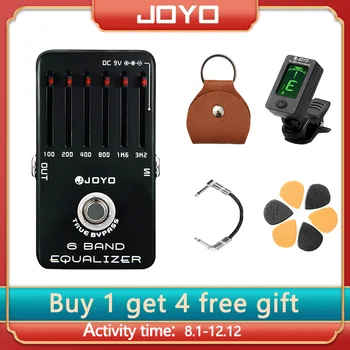 Joyo JF-11 6-полосный эквалайзер для электрогитары, шестиполосный эквалайзер, педальные эффекты регулировки низких средне-высоких частот true bypass