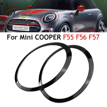 2 шт. для Mini Cooper F55 F56 F57 2014 + Глянцевое черное кольцо для фары, ободок, Объемная крышка, рамка заднего фонаря, Автомобильные Аксессуары
