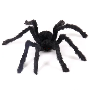 Реквизит для Хэллоуина, паук, украшение бара, Цветочный паук в виде целого человека, Черный плюшевый паук, декор в виде одной упаковки, вампир на Хэллоуин