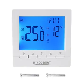 ЖК-цифровой термостат газового котла, 3A Еженедельный программируемый регулятор температуры домашнего отопления