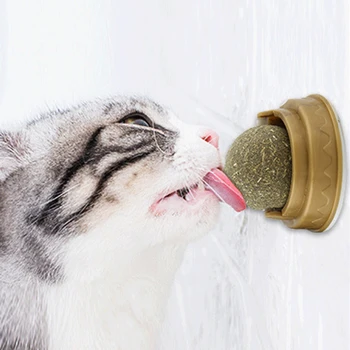 Здоровый энергетический шар палкой-на моляров кошка кошачья мята мяч игрушки удаляет волосы шарики способствуют пищеварению с Защита от пыли зоотоваров 