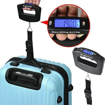 Точные багажные весы Прочные багажные весы Портативные цифровые багажные весы Портативный 50-килограммовый ЖК-дисплей для дорожных чемоданов