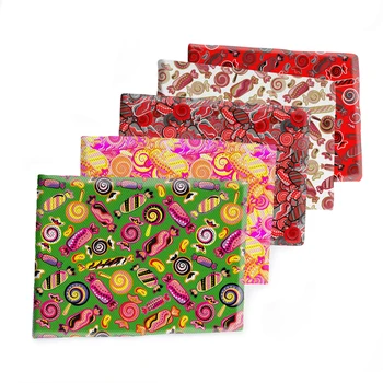 Ткань 50*145 см с принтом Sweet Candy Designs из полиэстеровой хлопчатобумажной саржевой ткани Patchwor с принтом