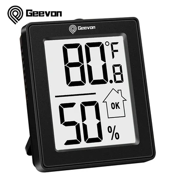 Термометр-гигрометр Geevon для помещений, Цифровой датчик температуры и влажности, измеритель влажности для дома, офиса, теплицы