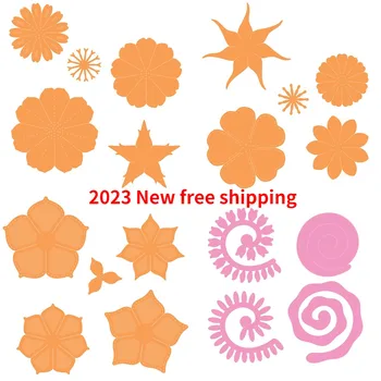 Красивые цветы 2023 Новые металлические штампы для резки, украшения альбомов для скрапбукинга, поделки для бумажных фотографий, изготовление поздравительных открыток своими руками