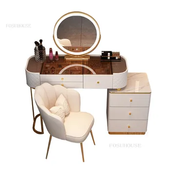 Туалетный столик для макияжа в скандинавском стиле с зеркалом, туалетный столик, комоды, комод для спальни, Роскошный туалетный столик, мебель для спальни A