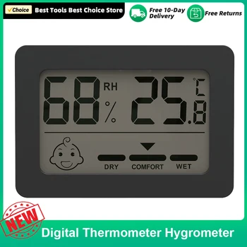 Цифровой Внутренний Термометр Гигрометр Домашний Точный Датчик Температуры И Влажности Монитор с Индикатором Комфорта ℃℉ Переключающая Подставка