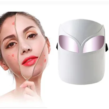 Профессиональная 7-цветная светотерапия, косметические средства для ухода за кожей лица против морщин, беспроводные Силиконовые светодиодные маски для лица