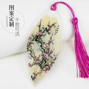 Закладки с цветочным и птичьим пейзажем серия пейзажей в китайском стиле закладка в виде вены винтажная чернильная закладка подарок для рукоделия