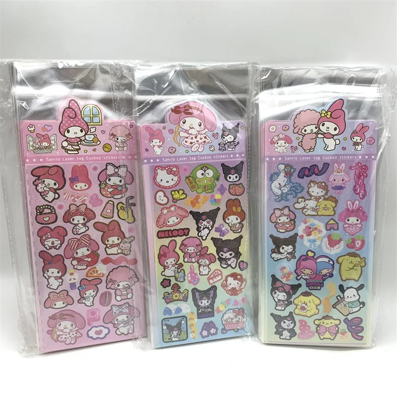 200шт Смешанные Мультяшные Наклейки Sanrio Cute Hello Kitty Cinnamoroll Kuromi My Melody Водонепроницаемые Наклейки для Детских Игрушек - 4