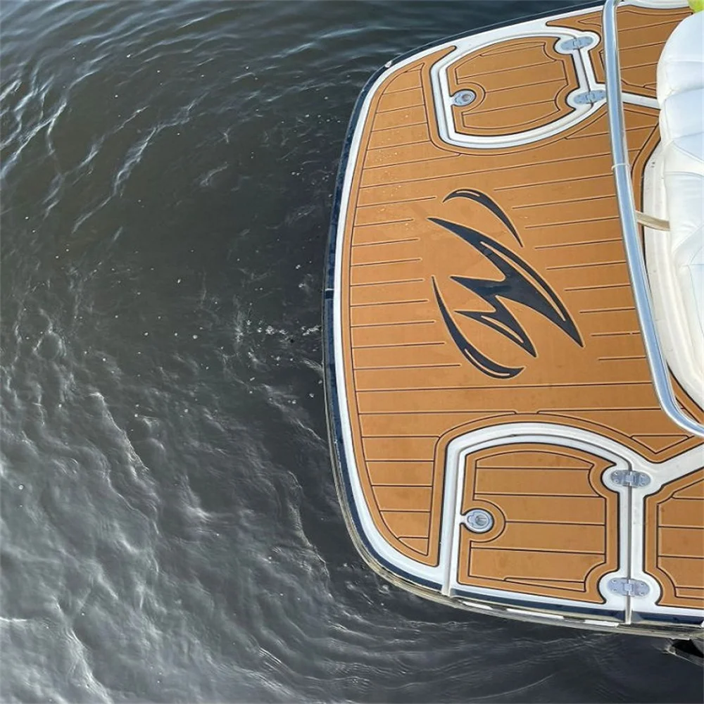 2018 Monterey M5 M3 MSX Swim Platfrom Step Pad Лодка EVA Пена Палуба Из Тикового Дерева Напольный Коврик С Подкладкой Самоклеящийся SeaDek Gatorstep Style - 4