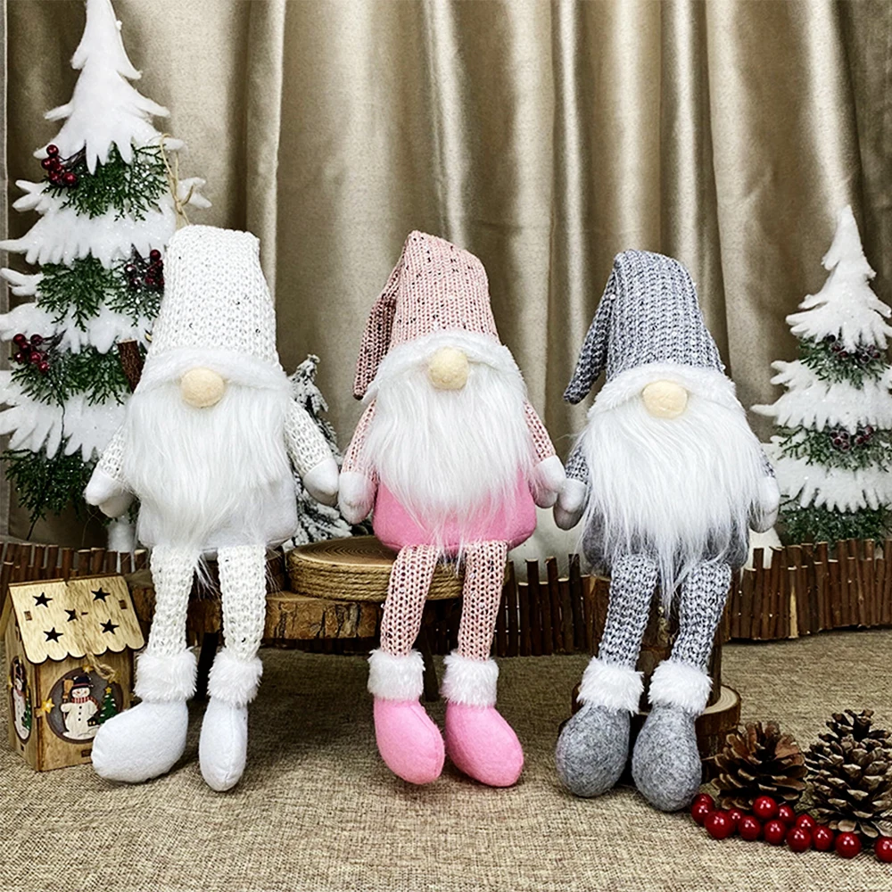 2023 Рождественская Кукла Гном Безликий Старик Санта Рождественская Елка Подвесной Орнамент Украшение Дома Navidad Natal Счастливые Новогодние Подарки - 2