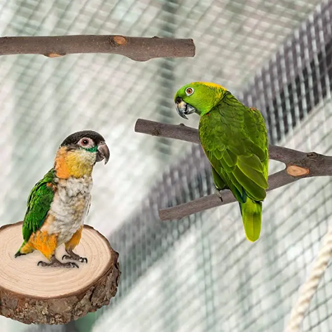 5 ШТ. Игрушка-подставка для птичьих насестов, подставка для насестов для попугаев из натурального дерева, ветки для птичьей клетки, платформа для аксессуаров для попугаев, какаду - 4