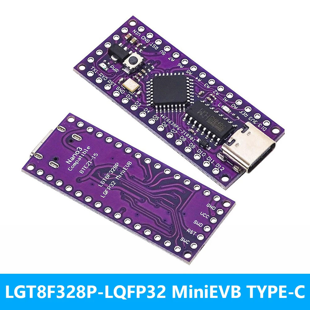 LGT8F328P LQFP32 MiniEVB TYPE-C MICRO USB HT42B534-1/CH340C Заменить Модуль NANO V3.0 для Arduino - 4