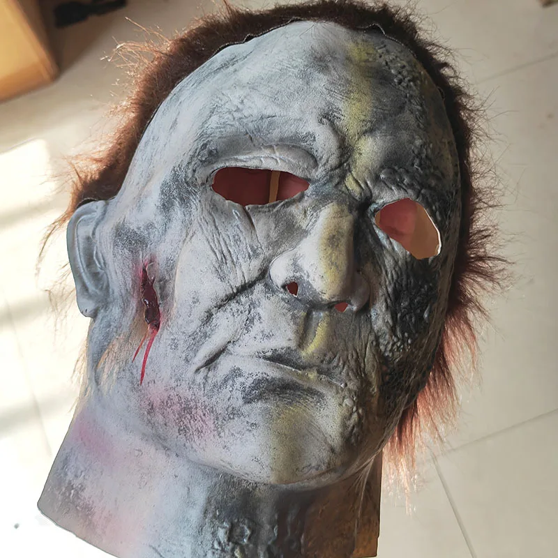 Головной убор террора, Основная маска на Хэллоуин, Латексная маска, украшения на Хэллоуин для домашней ужасной вечеринки - 1