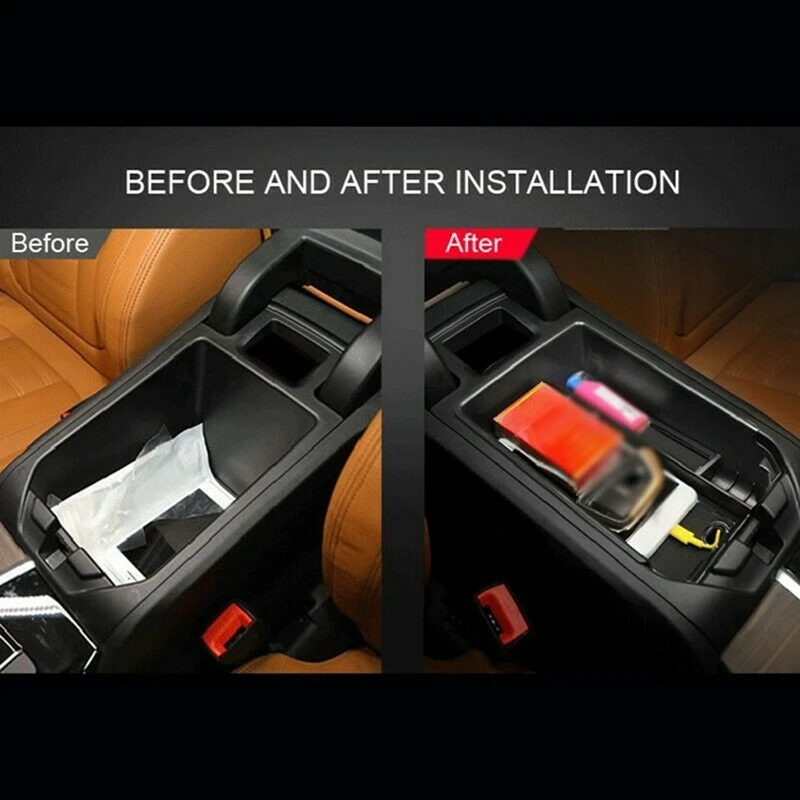 Коробка для Подлокотника Центральной консоли автомобиля Ящик для хранения Поддонов Контейнер с резиновым ковриком для BMW X3 G01 X4 G02 2018-2021 - 2