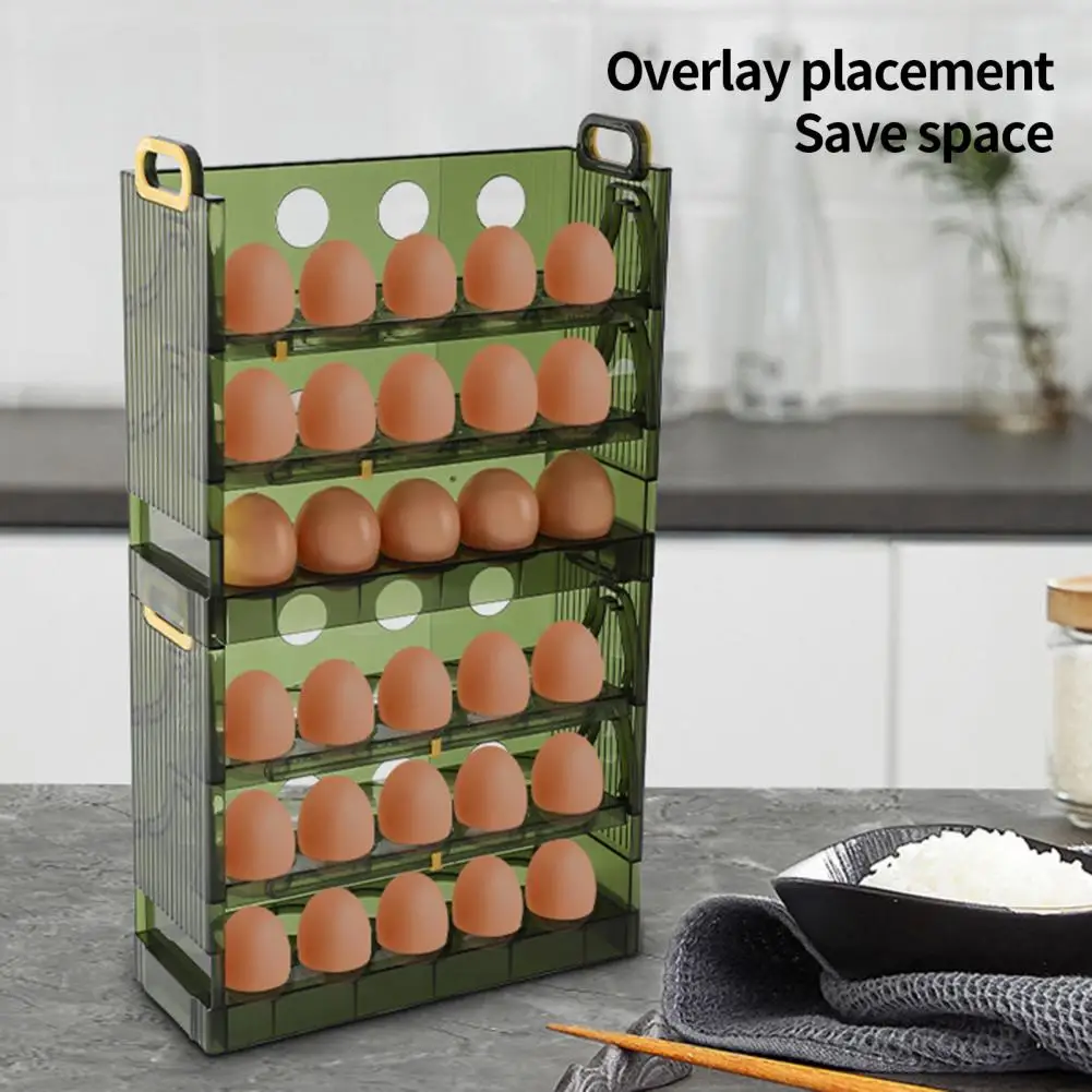 Лоток для яиц Многофункциональный ящик для хранения яиц Компактный холодильник Прозрачный ящик для хранения яиц Кухонные принадлежности - 2