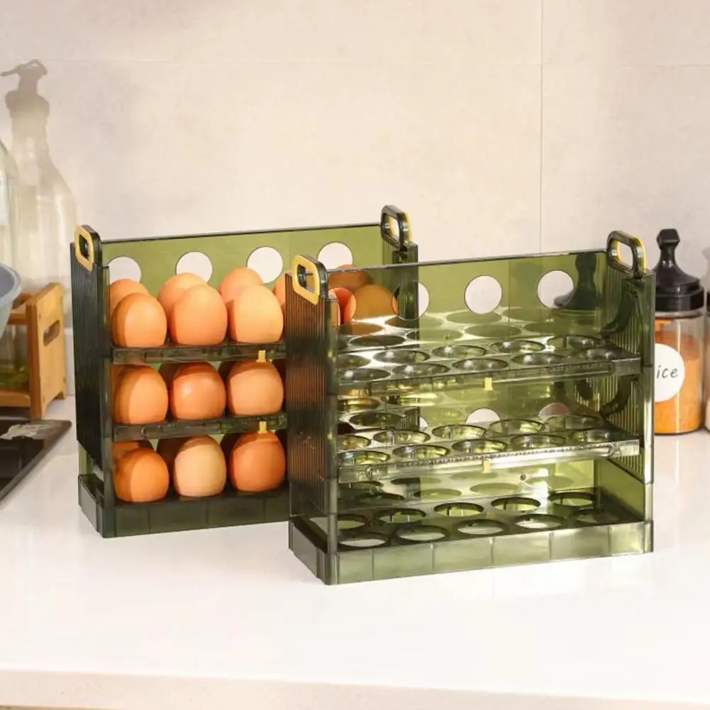 Лоток для яиц Многофункциональный ящик для хранения яиц Компактный холодильник Прозрачный ящик для хранения яиц Кухонные принадлежности - 4