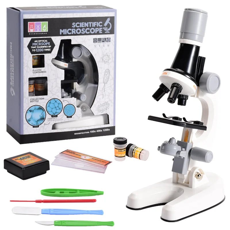 Новая обновленная версия 1013 детского микроскопа для научных экспериментов высокой четкости с большим увеличением для детей educa - 1