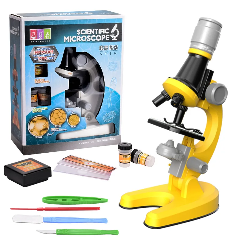 Новая обновленная версия 1013 детского микроскопа для научных экспериментов высокой четкости с большим увеличением для детей educa - 3