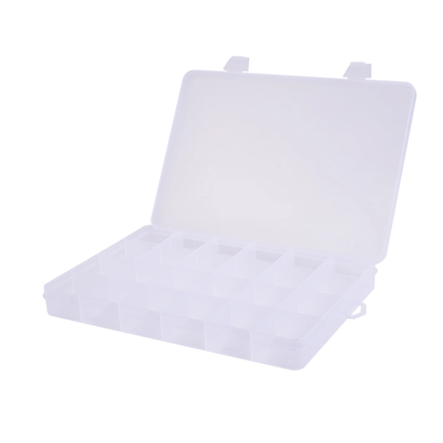 Пластиковая коробка с 24 отделениями, Контейнер для хранения ювелирных изделий из бисера, Поделка - 0
