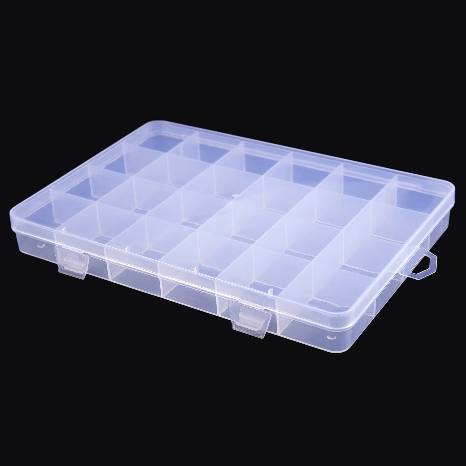 Пластиковая коробка с 24 отделениями, Контейнер для хранения ювелирных изделий из бисера, Поделка - 4