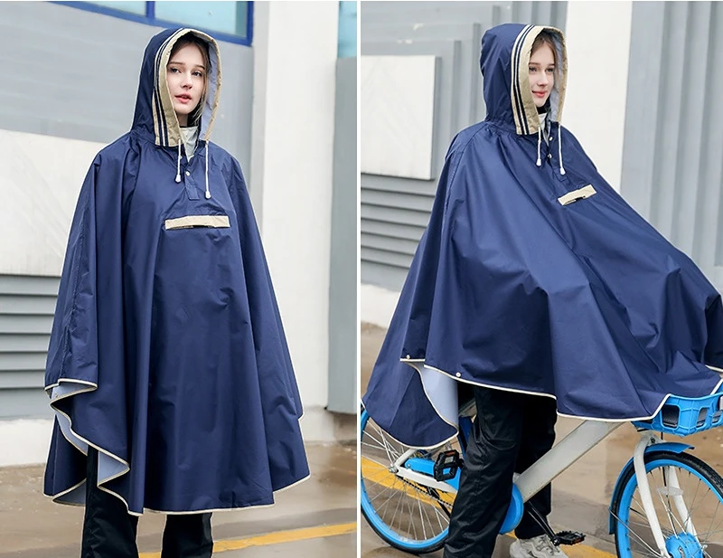 Плащ-пончо, школьная сумка, пончо для детей старшего корейского младшего школьного возраста, электрический дождевик для верховой езды - 1