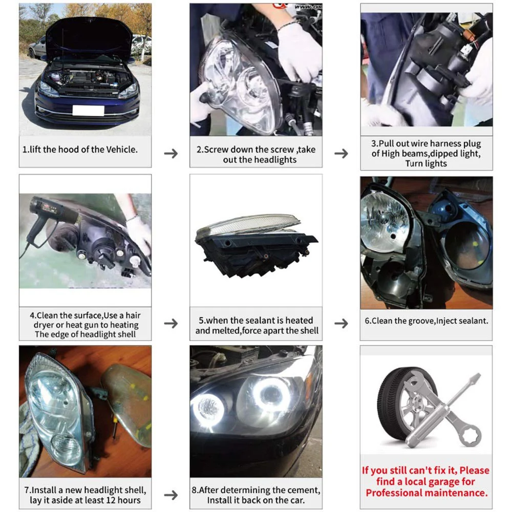 Правая фара головного света Корпус лампы Крышка корпуса лампы головного света фары автомобиля для Toyota Prado 2003-2009 - 3