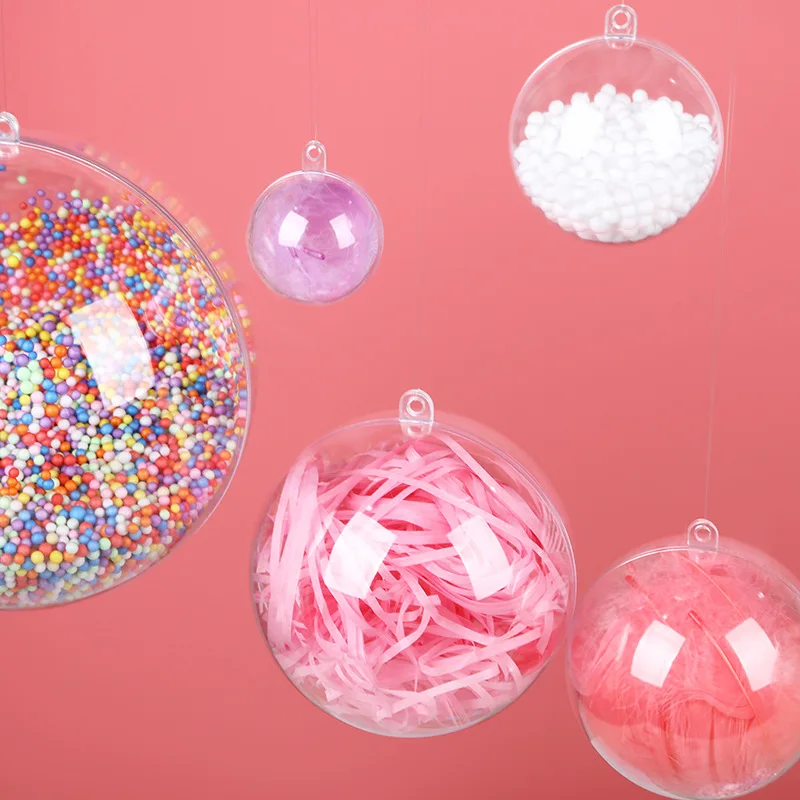 Рождественский прозрачный шар, пластиковая Рождественская елка, открытая коробка с шариками, Рождественские елки, украшение из безделушек, подарок для вечеринки navidad - 3
