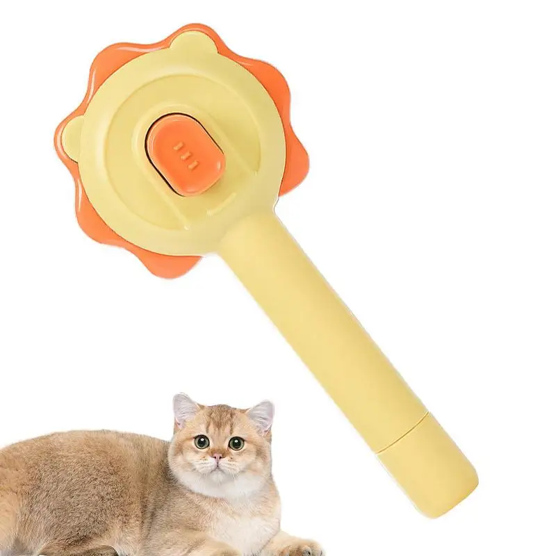Самоочищающаяся щетка для стрижки собак и кошек, Симпатичный инструмент для ухода за домашними животными Для удаления рыхлого подшерстка У длинношерстных или короткошерстных кошек - 0