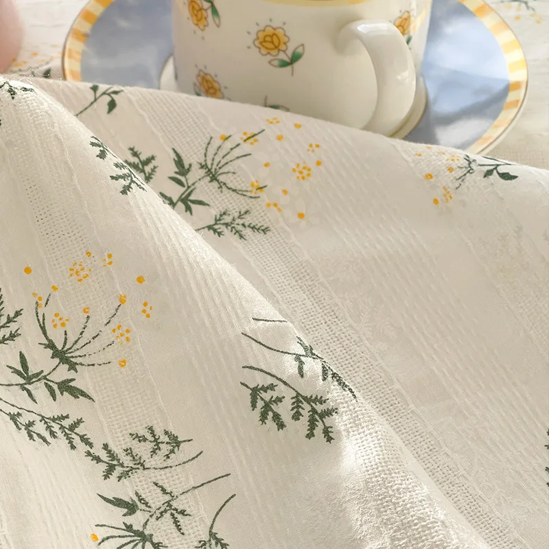 Скатерть для маленького круглого стола Фото на день рождения Белая Японская скатерть для чайного стола в общежитии - 3