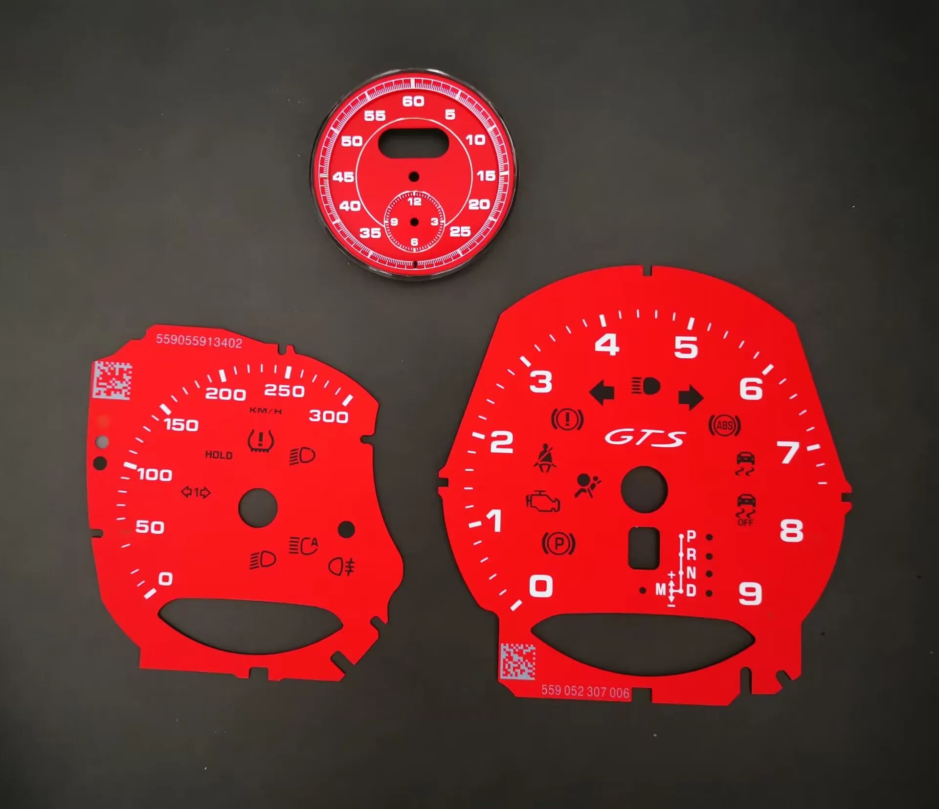Спортивные часы с циферблатом Chrono для Porsche 981 Cayman GTS 9000 об/мин Наложение комбинации приборов - 1