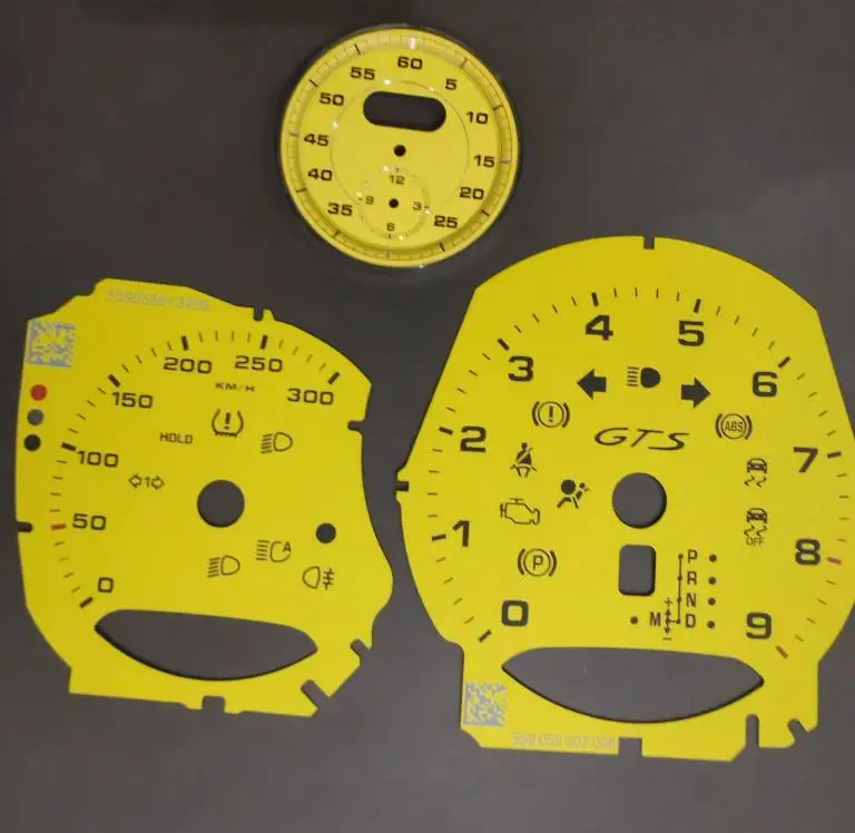 Спортивные часы с циферблатом Chrono для Porsche 981 Cayman GTS 9000 об/мин Наложение комбинации приборов - 5
