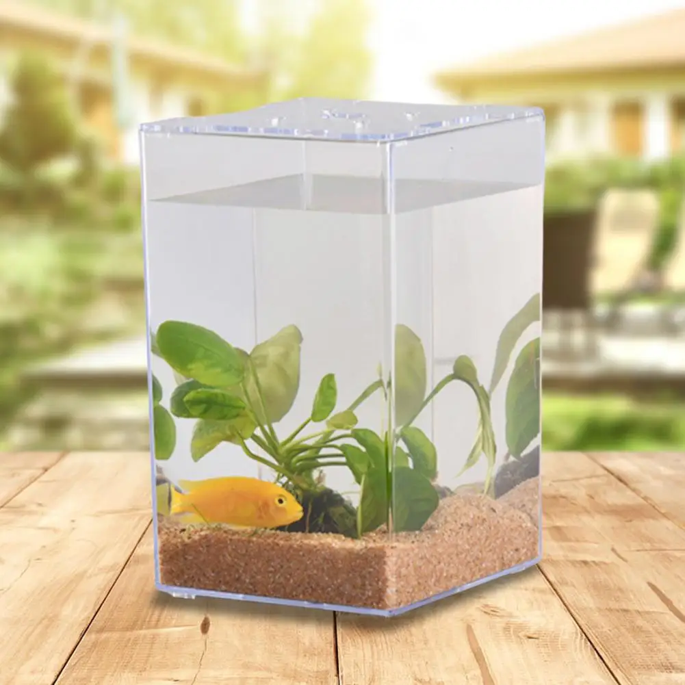 Функциональный ящик для рыбы, защищенный от поломок, Простой экологичный аквариум с вентиляционными отверстиями, Акриловый аквариум для дома - 2