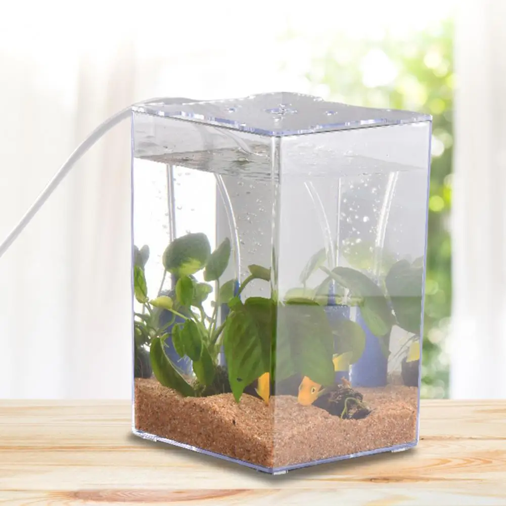 Функциональный ящик для рыбы, защищенный от поломок, Простой экологичный аквариум с вентиляционными отверстиями, Акриловый аквариум для дома - 3