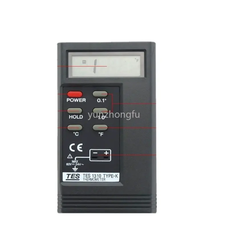 Цифровой дисплей Taishi TES-1310, цифровой термометр, контактный термометр, K-термометр - 0
